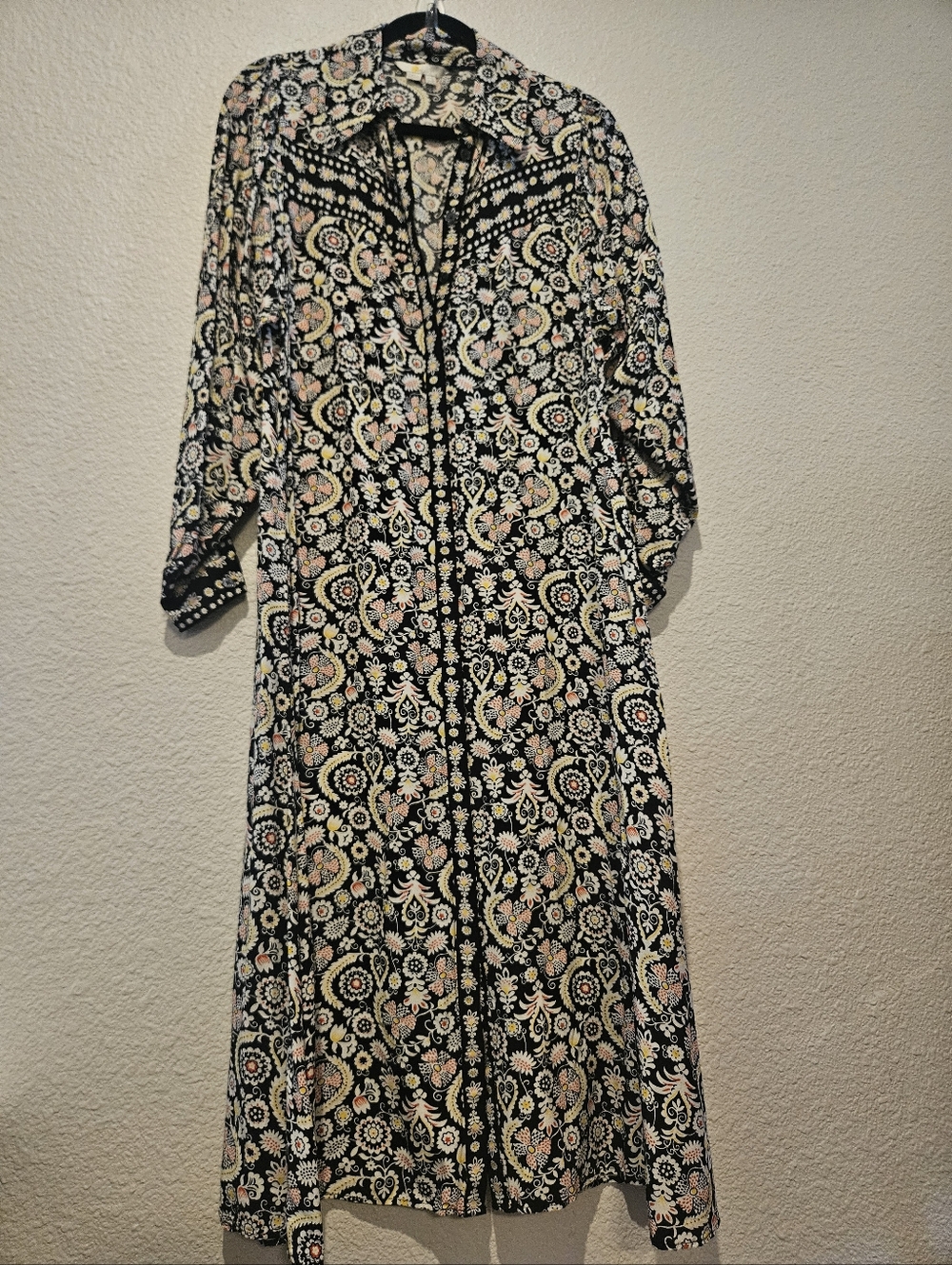 Boden Midi Button Up Floral Paisley Shirt Dress Size 6P